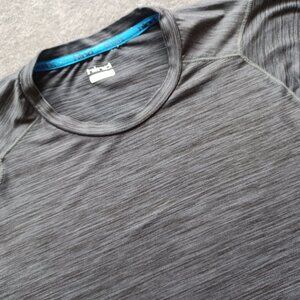 Hind Running Long Sleeve Men Lg Dark Gray Heather Pocket Zip Shirt